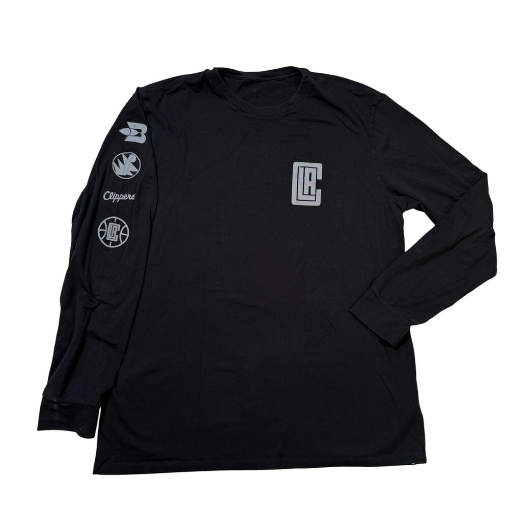 Ethika LA Clippers Long Sleeve Tee Shirt‎ 4 Logo 1972-Present Mens Large Black